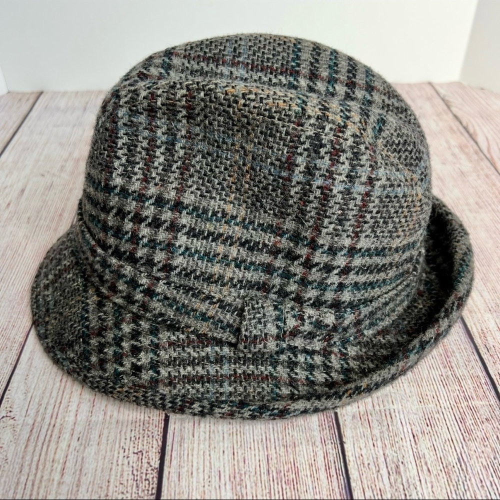 Pendleton Virgin Wool Houndstooth Vintage Hat 7 1/8